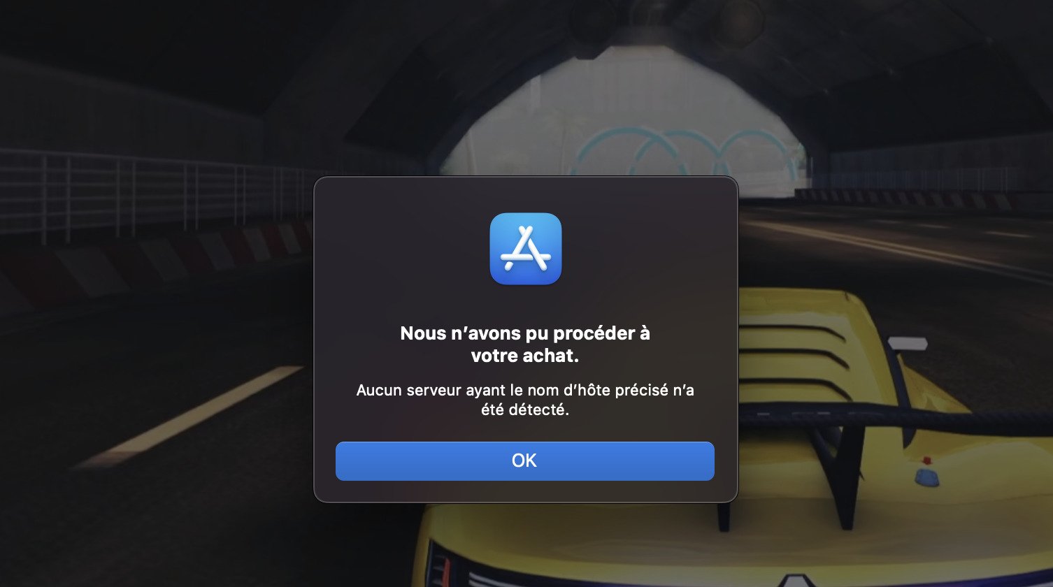 Store problème, bug et panne