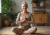 Mudra et yoga : secrets pour équilibrer corps et esprit Femme méditant en yoga dans un studio calme et naturel