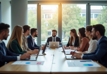 Professionnels des ressources humaines collaborant autour d'une table