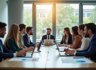 Next Generation Enrollment : intégrations RH, qualité des données et accompagnement au déploiement Professionnels des ressources humaines collaborant autour d'une table