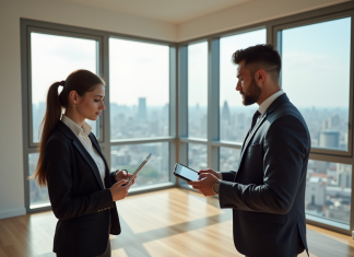 Investir immobilier : quel bien choisir pour son investissement ? Jeune couple élégant visitant un appartement lumineux