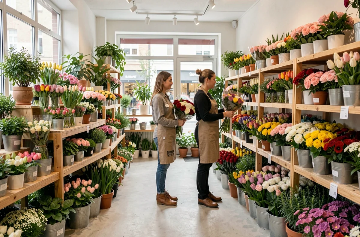 Boutique Monceau Fleurs à Saint-Cloud avec un large choix de fleurs et de plantes en rayon