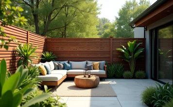 Métamorphoser son espace extérieur avec une clôture à lamelles en bois