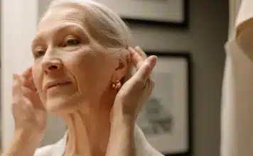 visage d'une femme âgée