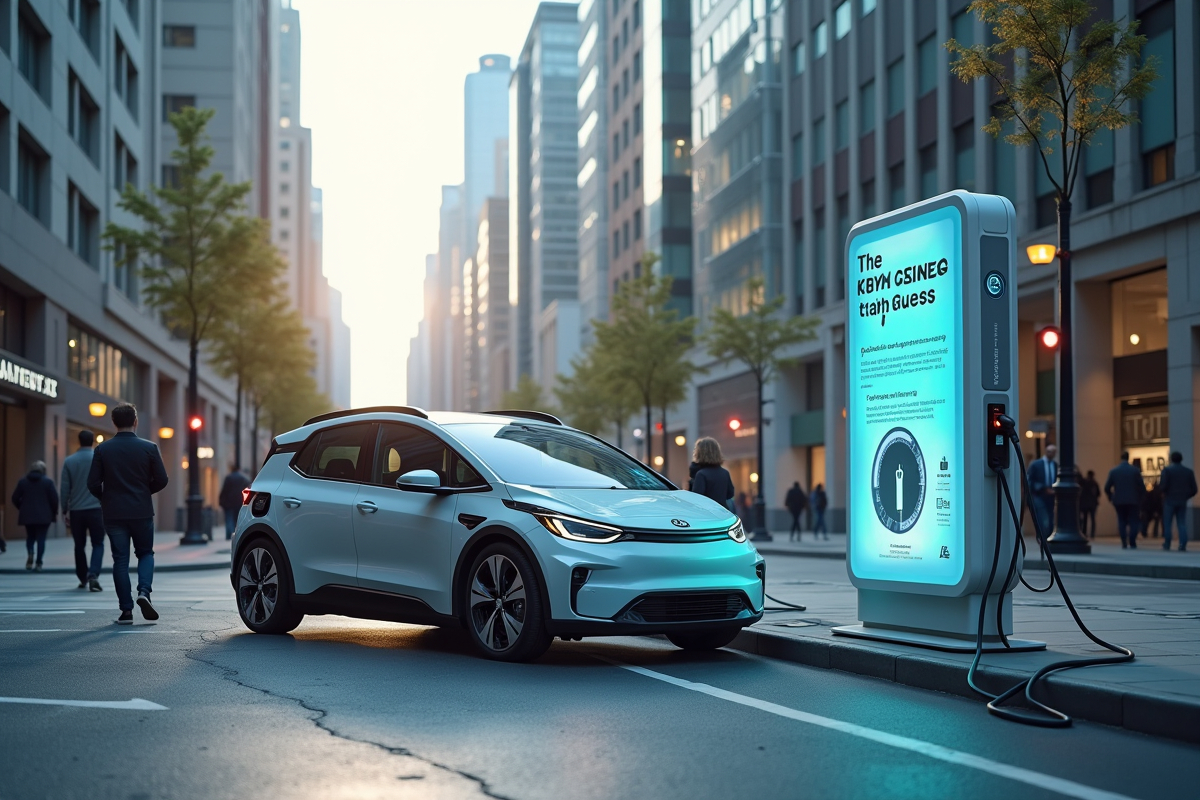 Station de recharge urbaine pour voiture hybride en ville
